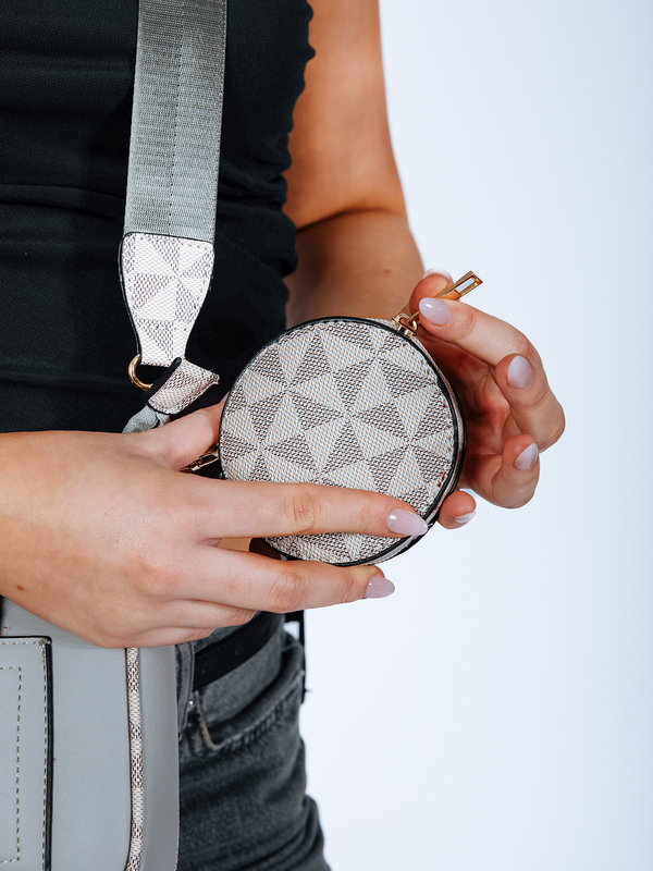 Svnx Crossbody With Coin Pouch In Grey