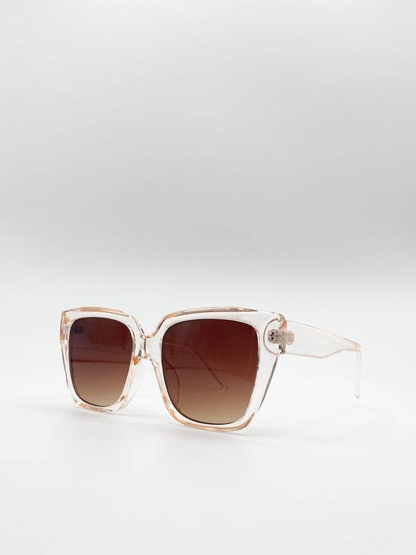 Svnx Crystal Frame Oversized Square Sunglasses