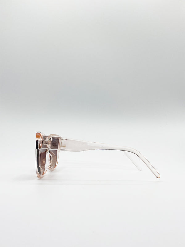 Svnx Crystal Frame Oversized Square Sunglasses