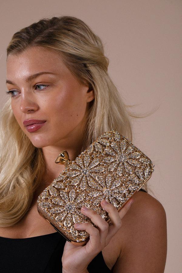 Svnx Daisy Embellished Clutch Bag