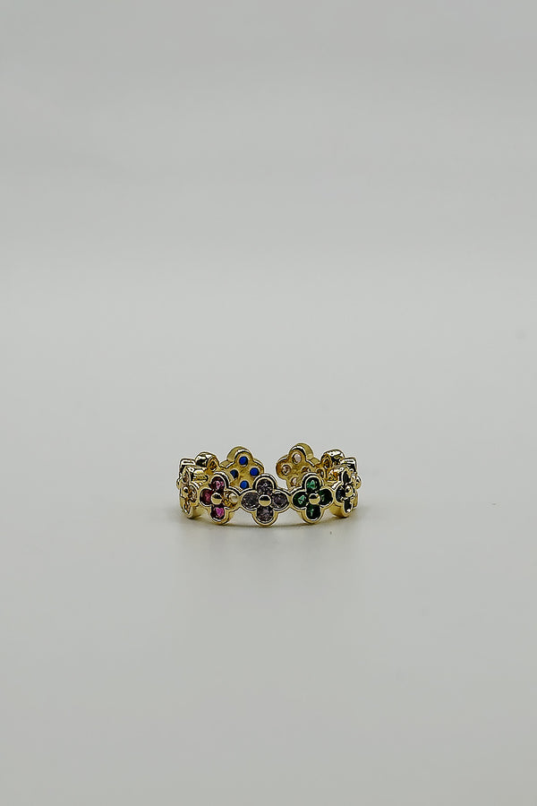 svnx Diamante Clover Ring