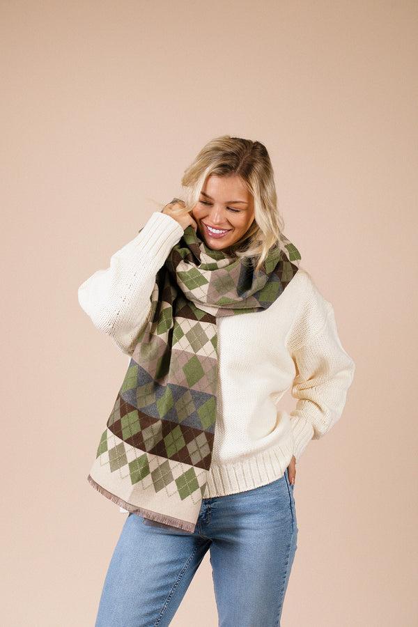Svnx Diamond Checked Scarf
