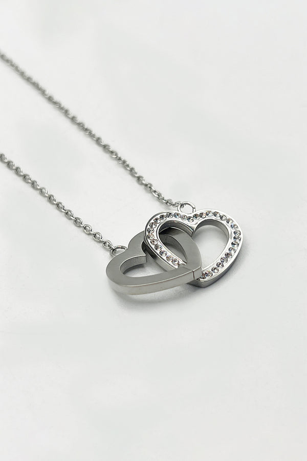 svnx Double Heart Link Necklace with Gift Box