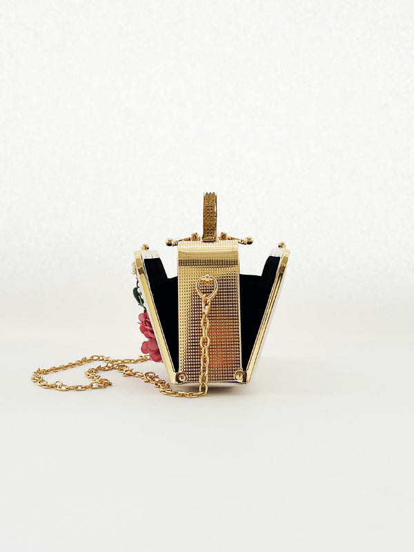 Svnx Double Sided Box Clutch With Applique Floral