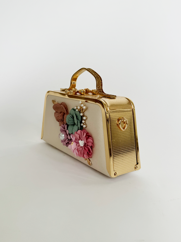 Svnx Double Sided Box Clutch With Applique Floral