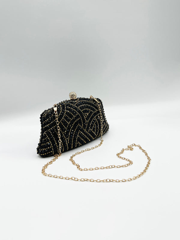 Svnx Embellished Clutch Bag In Black