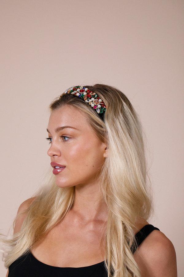 Svnx Embellished Crystal Headband In Multi