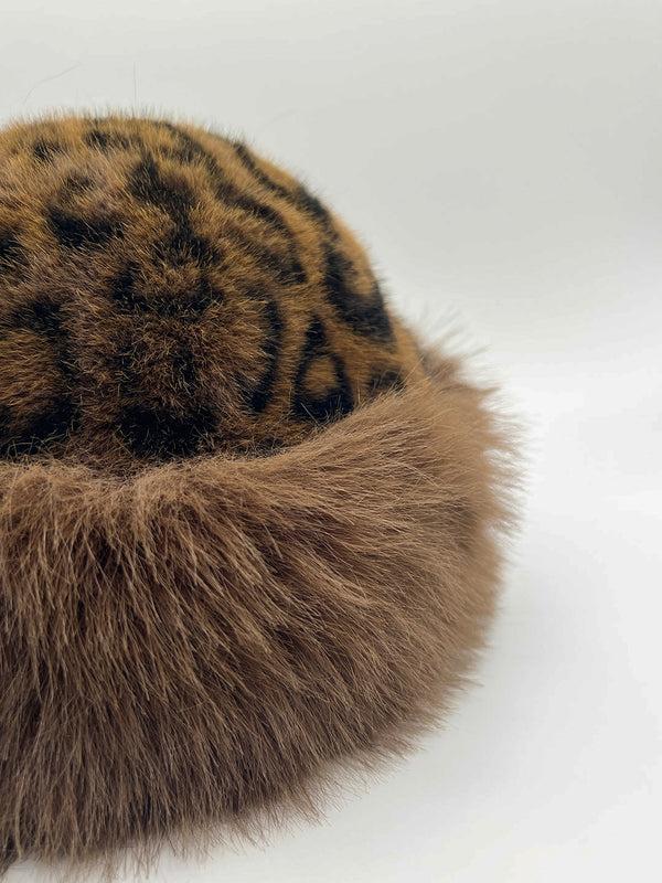 Svnx Faux Fur Hat In Leopard