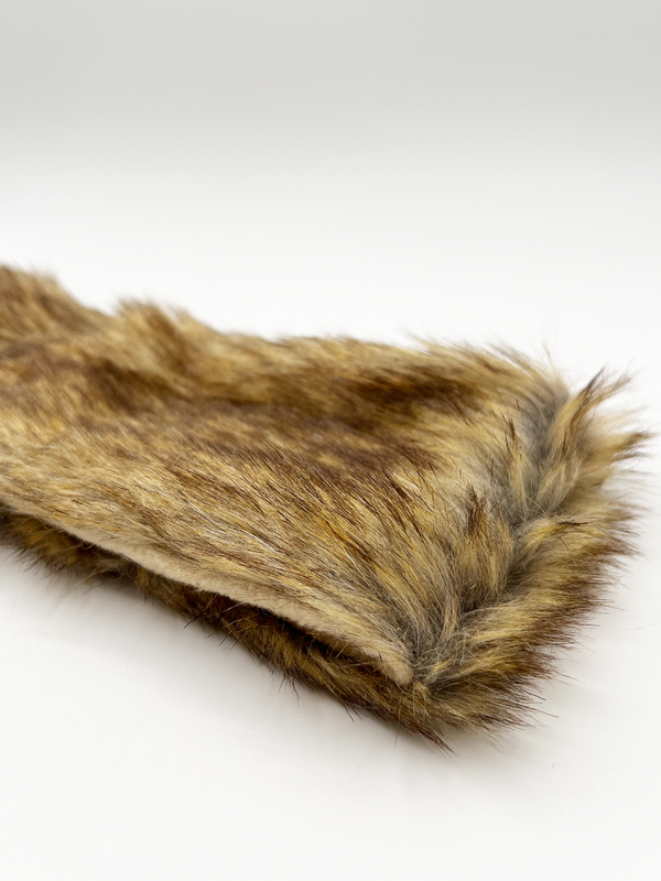 svnx Faux Fur Headband in Brown