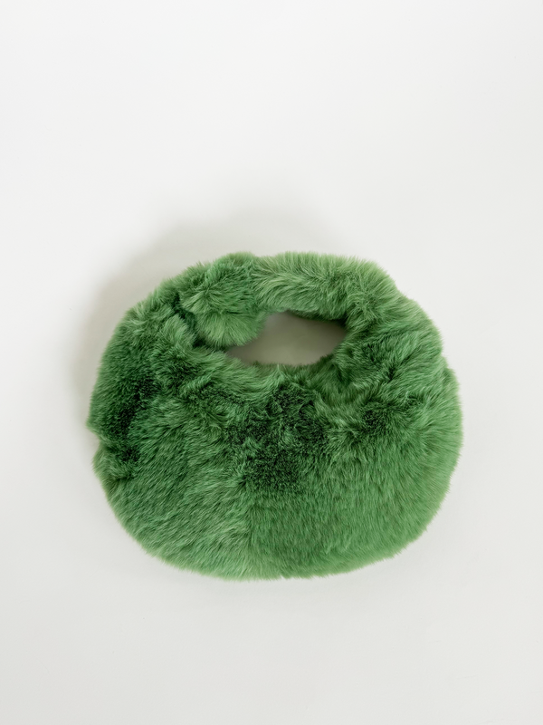 Svnx Faux Fur Soft Grab Bag In Green