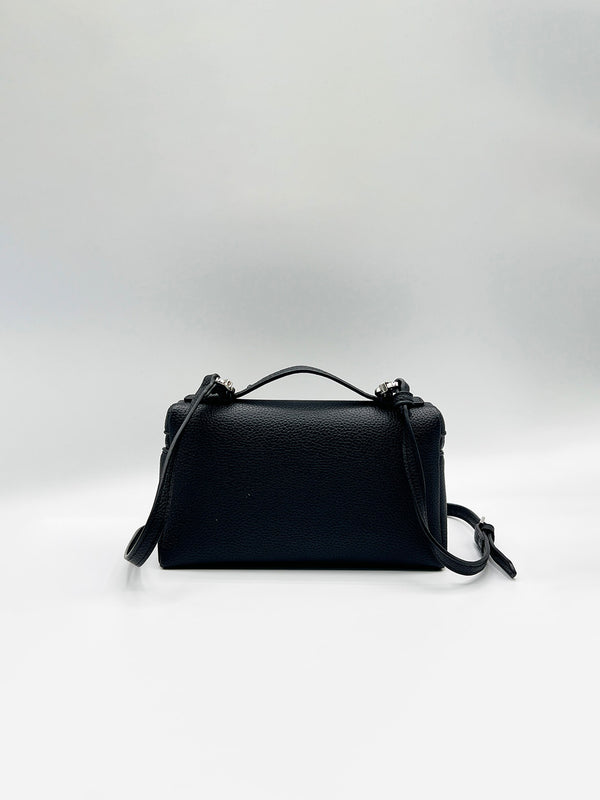 Svnx Faux Leather Crossbody Satchel In Black