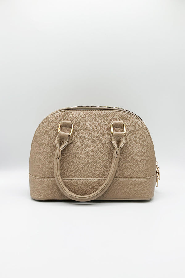 Svnx Faux Leather Mini Crossbody Bag In Beige