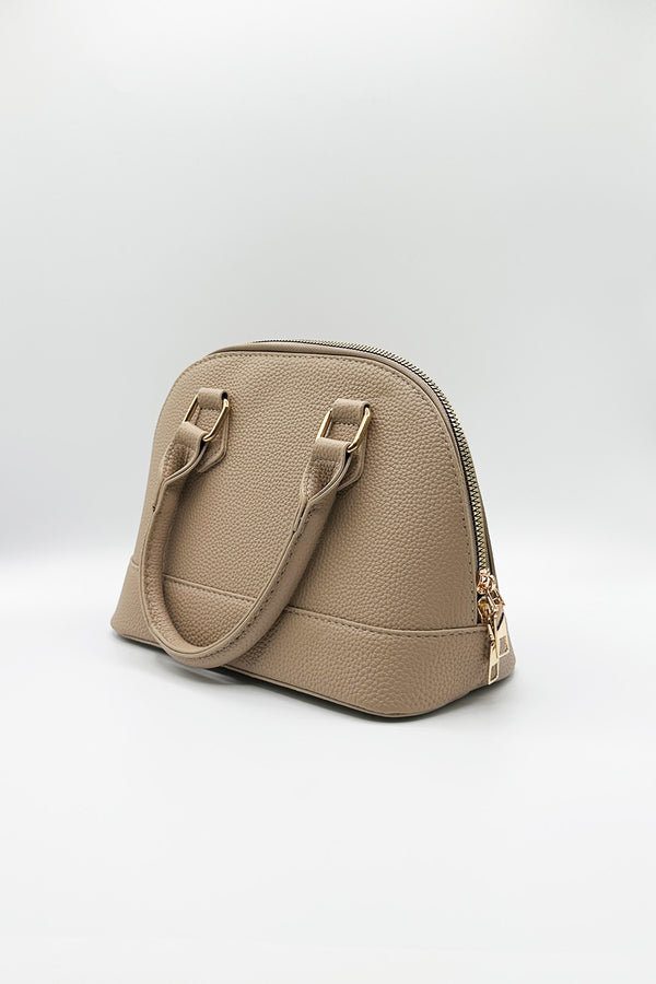 Svnx Faux Leather Mini Crossbody Bag In Beige