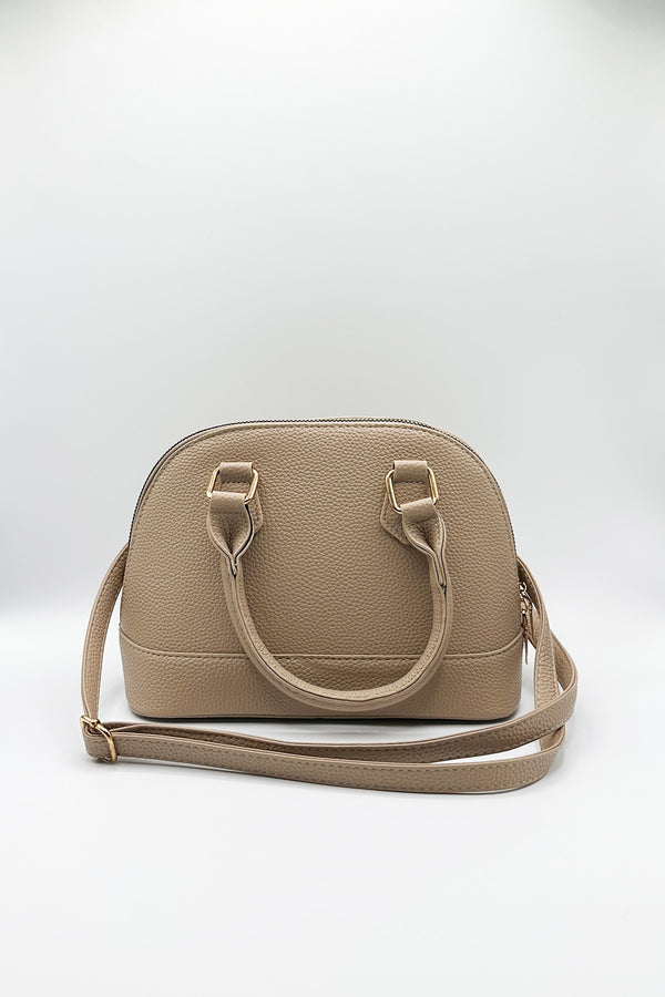 Svnx Faux Leather Mini Crossbody Bag In Beige