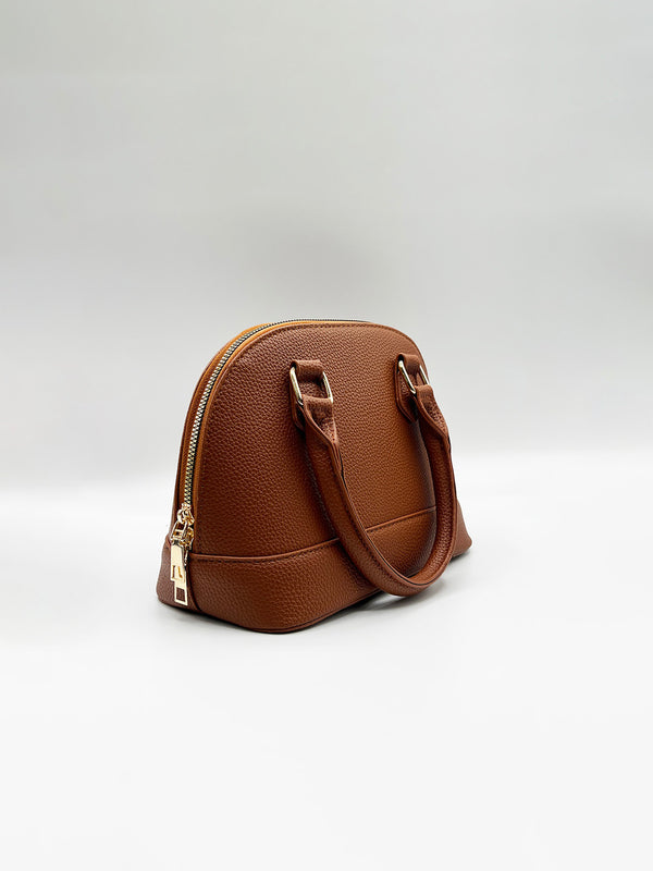 Svnx Faux Leather Mini Crossbody Bag In Brown