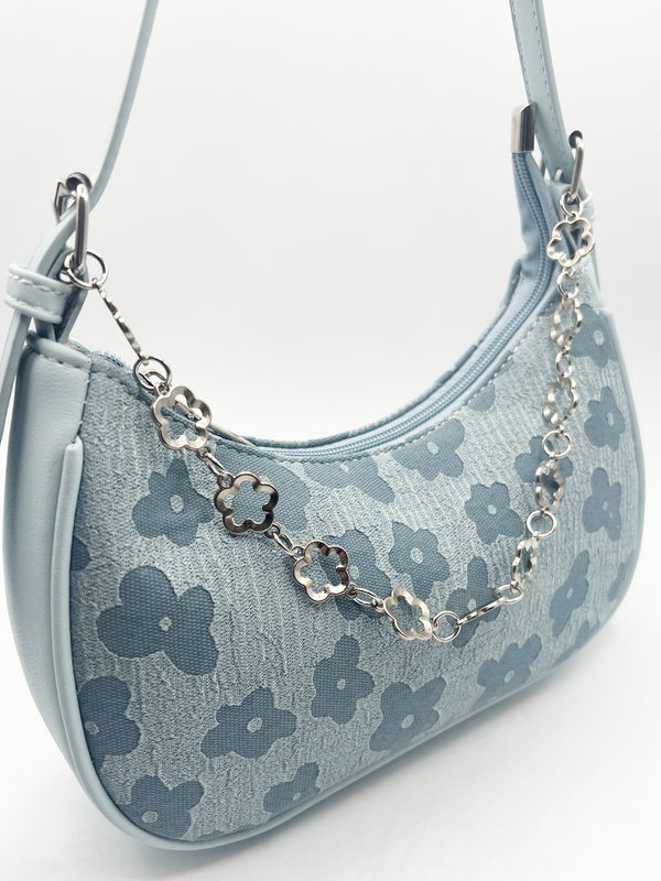svnx Floral Print Miniture Shoulder Bag With Chain