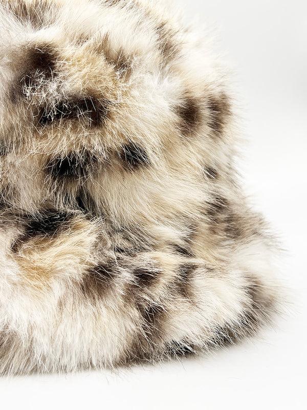 Svnx Fluffy Bucket Hat In Leopard