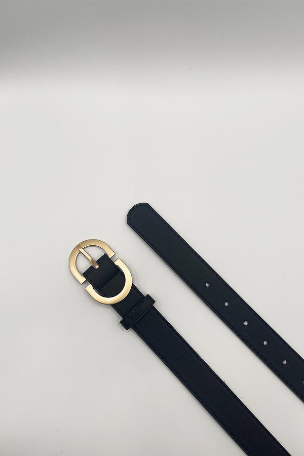 Svnx Gold Metal Buckle In Black