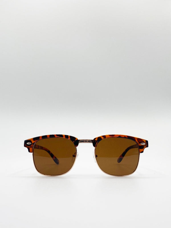 Svnx Half Frame Wayfarer Style Sunglasses