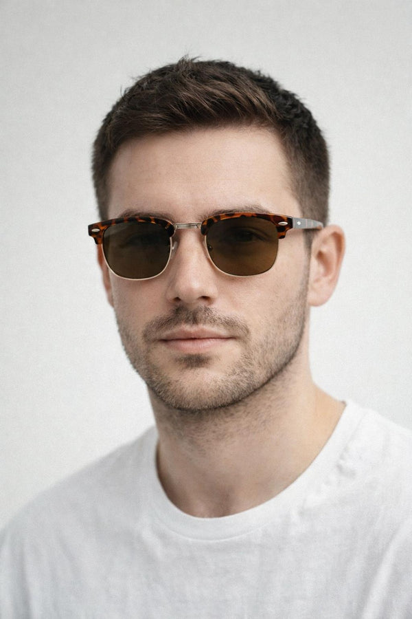 Svnx Half Frame Wayfarer Style Sunglasses