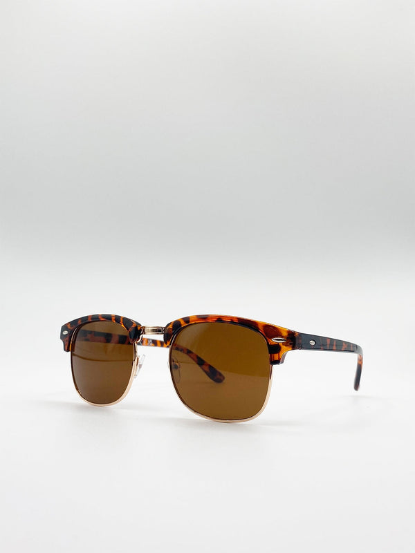 Svnx Half Frame Wayfarer Style Sunglasses