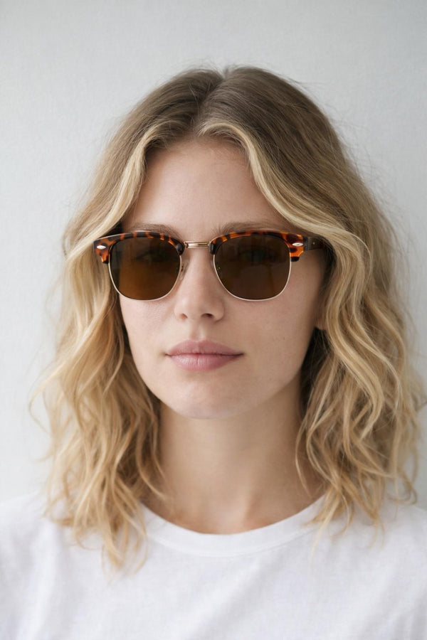 svnx Half Frame Wayfarer Style Sunglasses