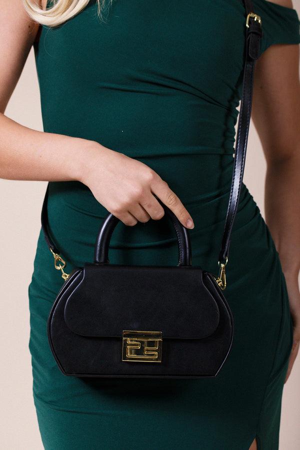 Svnx Hard Grab Bag In Black With Gold Hardware