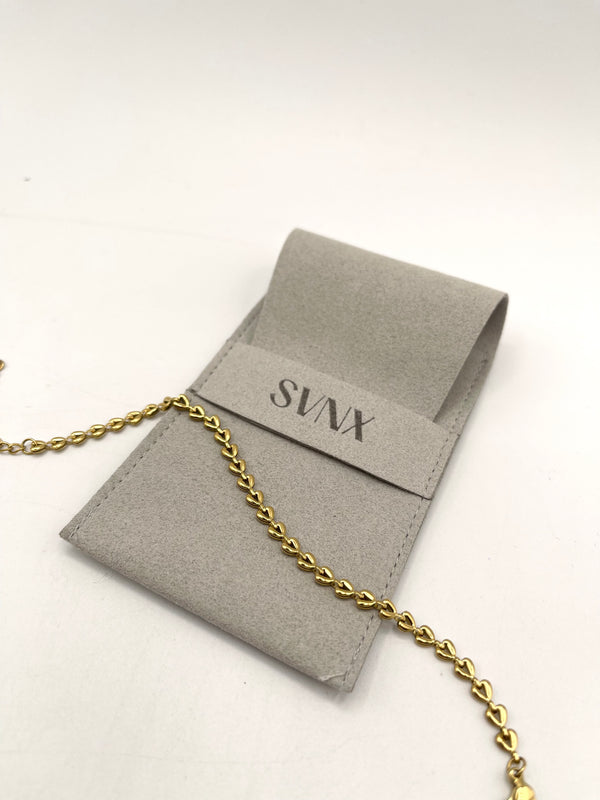 Svnx Heart Link Bracelet In Gold