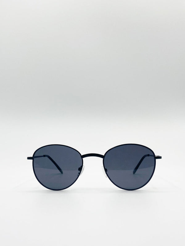 svnx Metal Frame Round Sunglasses