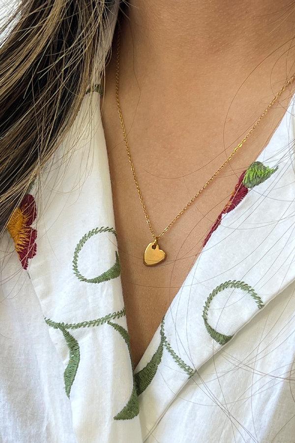 Svnx Mini Heart Pendant Necklace In Gold
