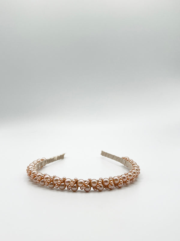 Svnx Minimal Pearl Headband In Brown