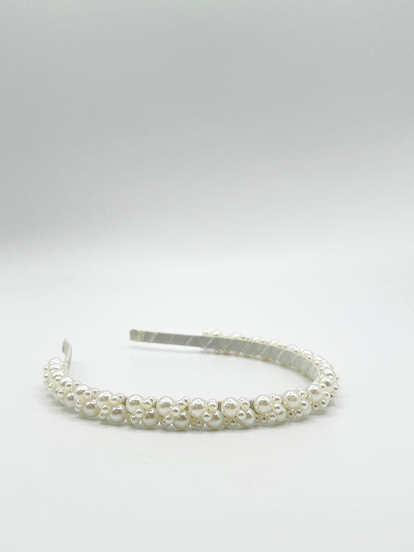Svnx Minimal Pearl Headband In White