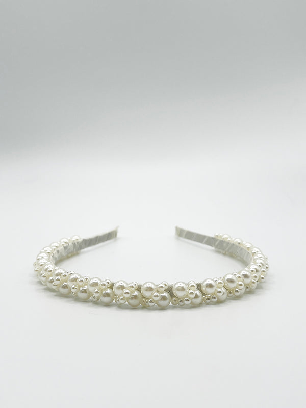Svnx Minimal Pearl Headband In White