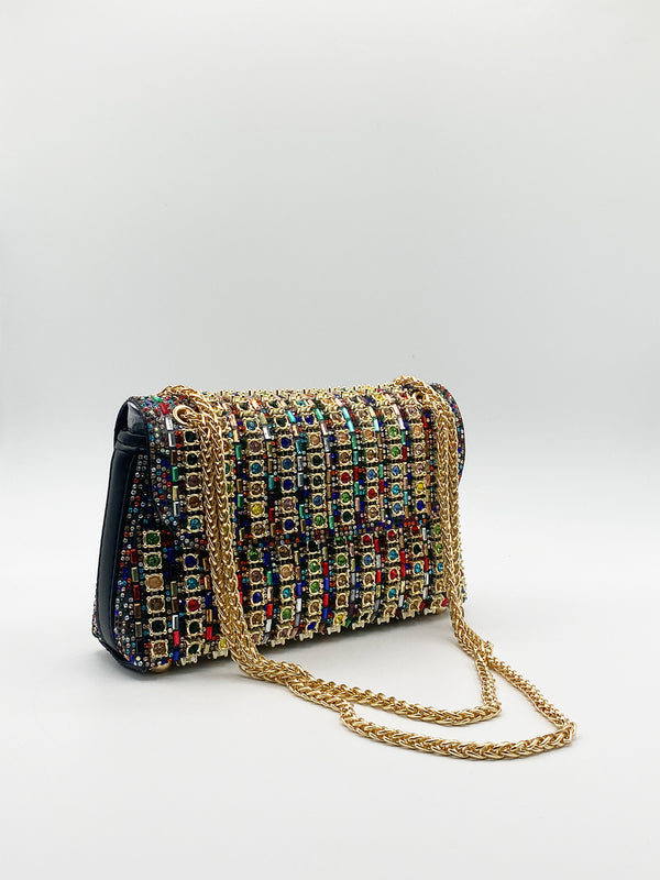 Svnx Multicolour Embellished Shoulder Bag