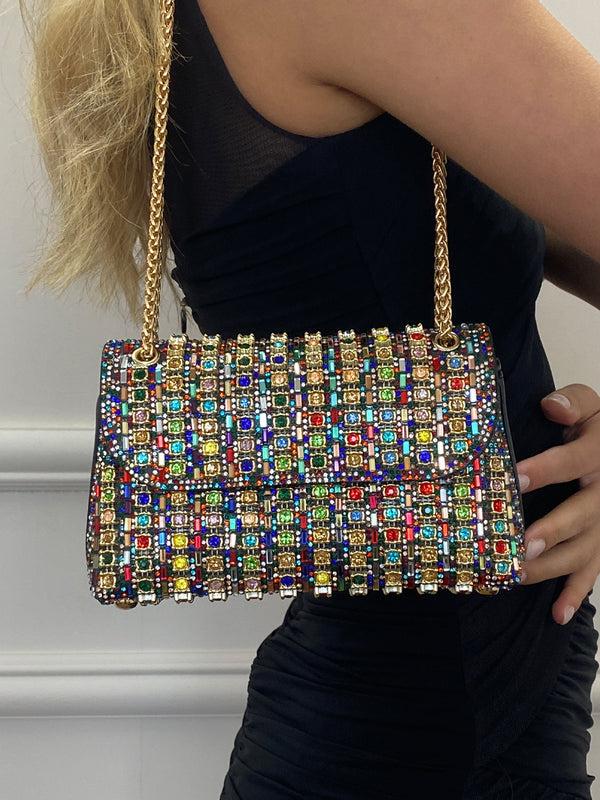 svnx Multicolour Embellished Shoulder Bag