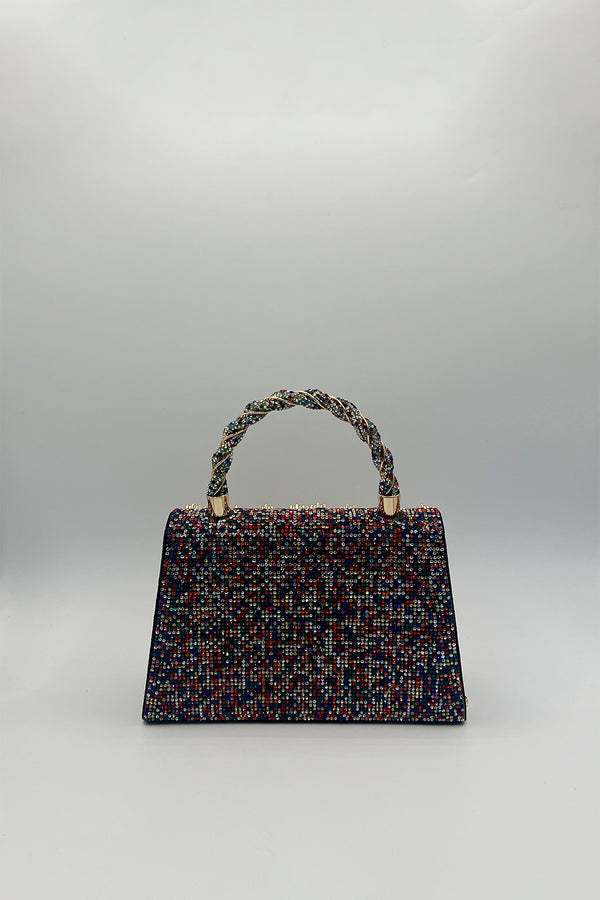 Svnx Multicolour Embellished Top Handle Bag