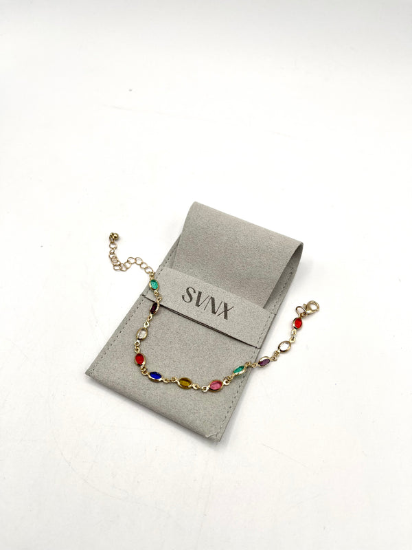 Svnx Multicolour Oval Chain Bracelet
