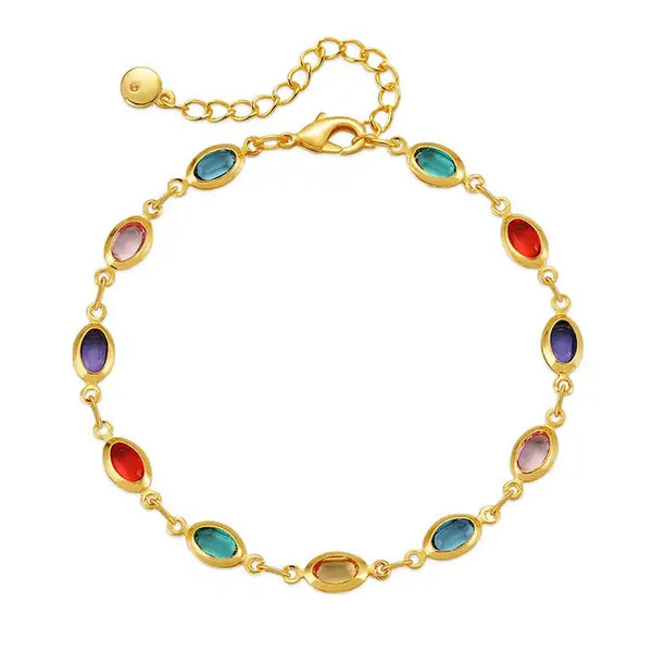 Svnx Multicolour Oval Chain Bracelet