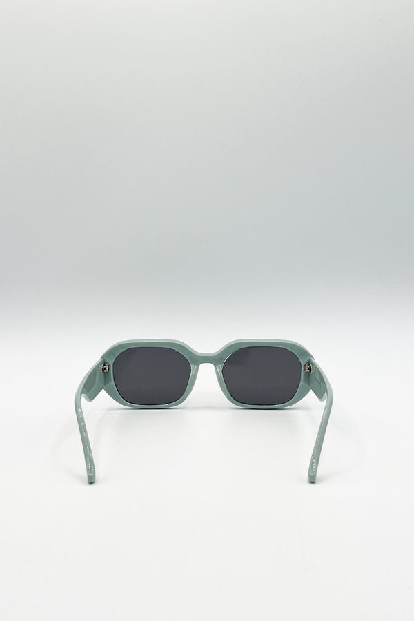 Svnx Oval Sunglasses With Wide Arm In Mint