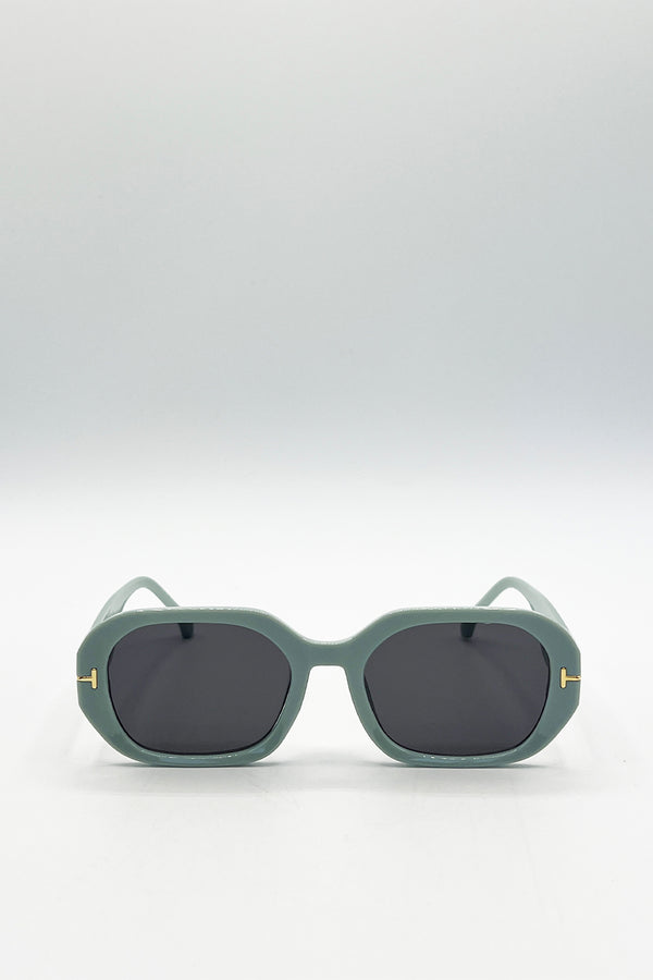 svnx Oval Sunglasses with Wide Arm in Mint