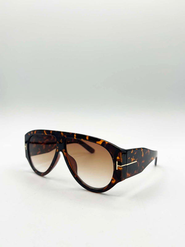 Svnx Oversized Rounded Tortoiseshell Sunglasses