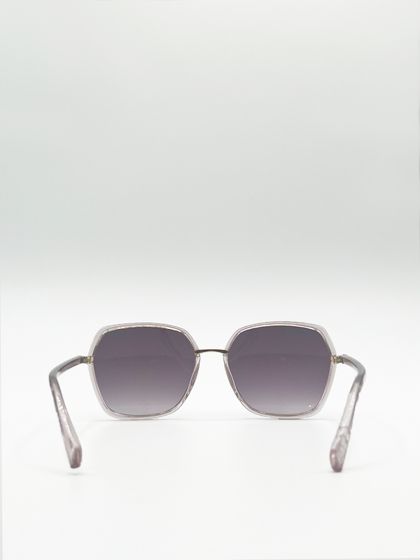Svnx Oversized Square Frame Sunglasses In Purple