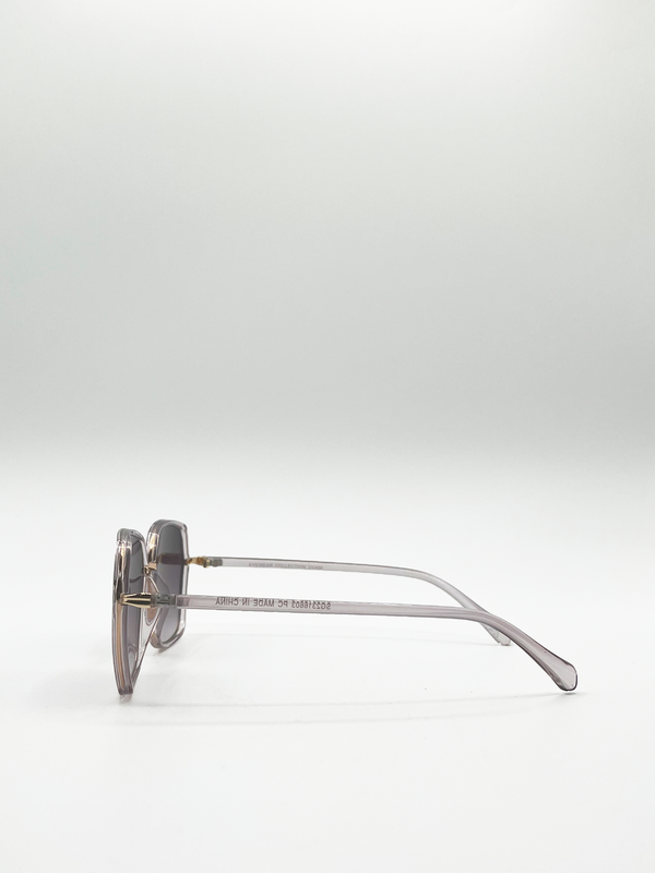 Svnx Oversized Square Frame Sunglasses In Purple