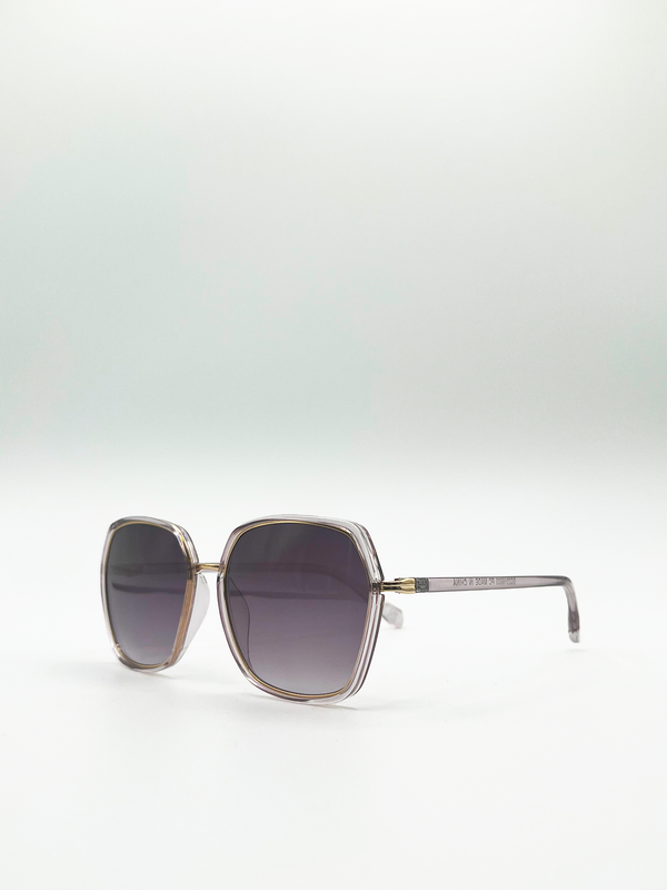Svnx Oversized Square Frame Sunglasses In Purple
