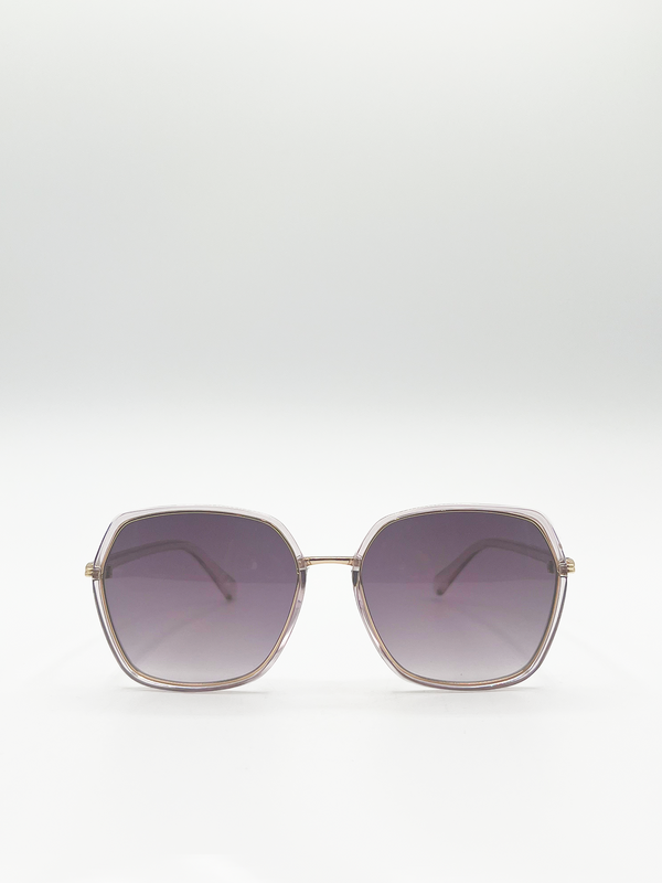 Svnx Oversized Square Frame Sunglasses In Purple