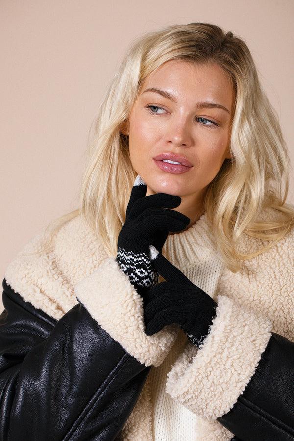 Svnx Pattern Gloves In Black