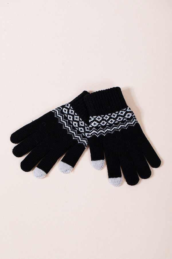 Svnx Pattern Gloves In Black