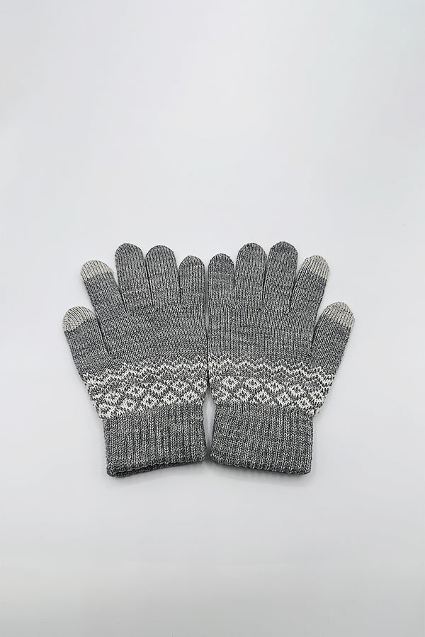 Svnx Pattern Gloves In Grey