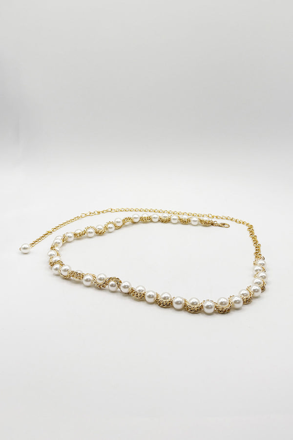 Svnx Pearl Waist Chain Belt