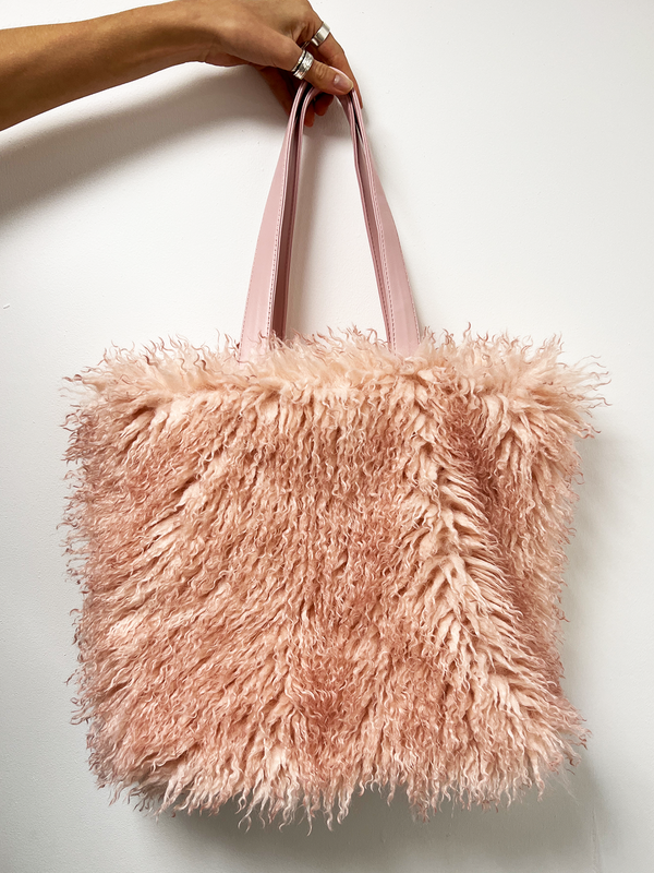 Svnx Pink Shaggy Fur Shopper Bag